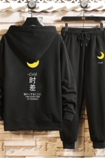 TK6047-P85开衫连帽卫衣套装男运动套装两件套砖墙挂拍，男装卫衣，电商A040A