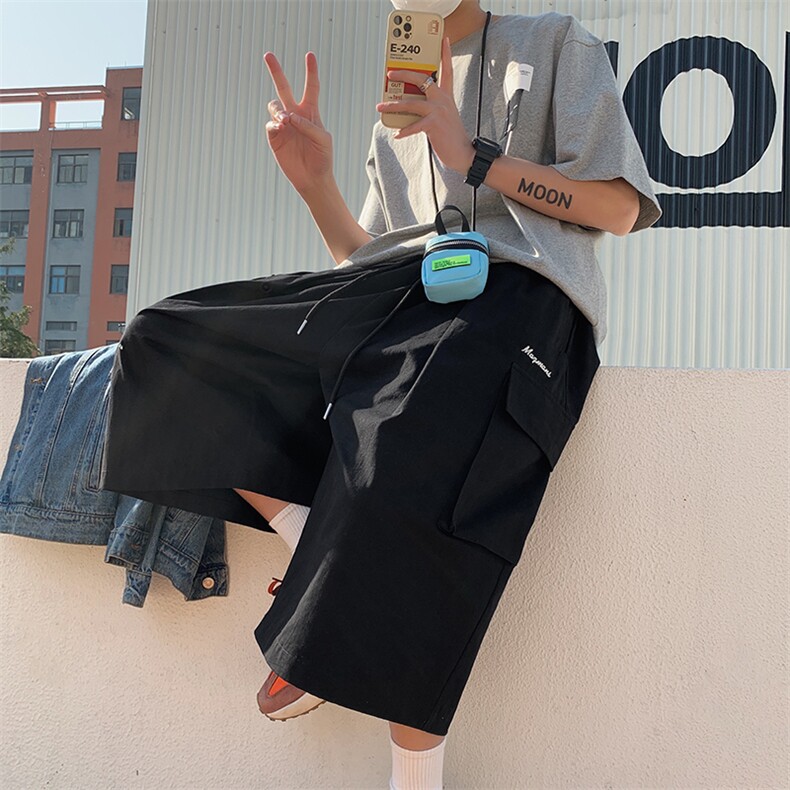 品质美式日系宽松七分裤k7202p58，男装休闲裤，电商A138B