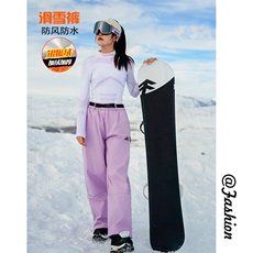 2025冬季户外大码防水滑雪裤男女同款加绒登山裤K1077J加绒-P75，男装休闲裤，电商A001
