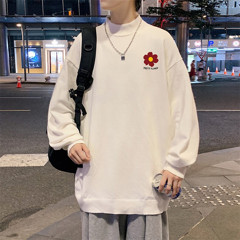 半高领毛衣男士大码针织衫男毛线衣男 M18257-P45 加绒款-P65图片