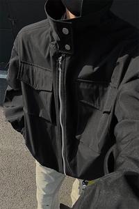 黑墙春装飞行服冲锋衣夹克短款外套男装25春季拉链衫上衣S380特78图片