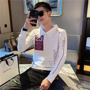 WY6035-P58控782021春秋季新款社会小伙套头卫衣男网红上衣