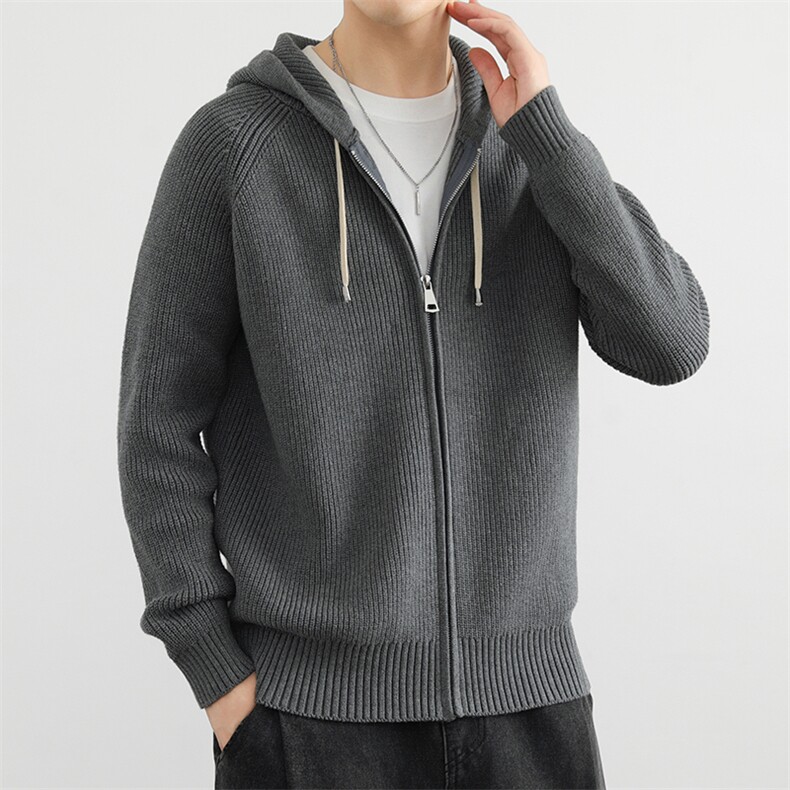 潮男春秋季潮牌简约插肩袖拉链毛衣宽松休闲夹克MY9662P83,男装针织衫/毛衣,星座914