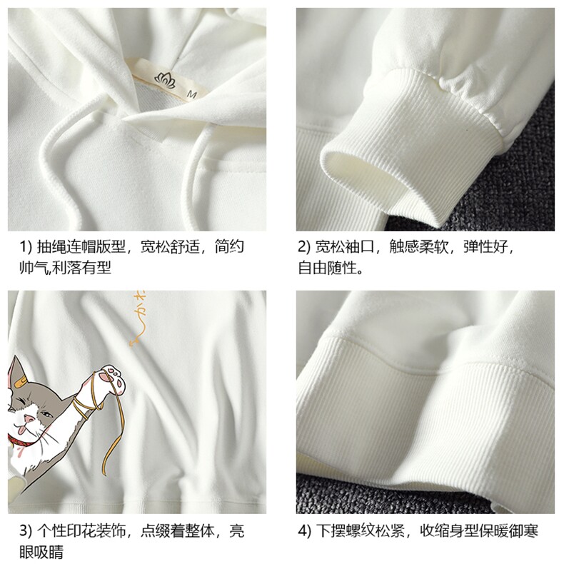 WY2013-P40纯棉连帽卫衣男大码运动帽衫宽松薄外套男麒麟风,男装卫衣,电商A040A