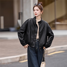 82593，女装皮衣，跑量工厂店