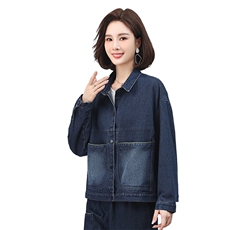 时尚百搭牛仔外套女宽松显瘦长袖夹克上衣春秋季新款韩版学生潮，女装衬衫，叶笙衣