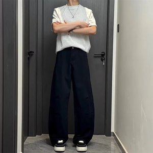 1506A/GF130/52工装裤男款秋春提裆弯刀裤子1图片