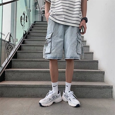 潮流春季牛仔裤男牛仔短裤松紧腰D668P40，男装牛仔裤，星座1116-2