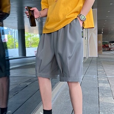 A125-6601-P20冰丝加大码港风男士五分休闲裤百搭潮流宽松休闲，男装休闲裤，电商A125