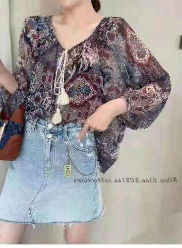 夏季新款，雪纺小衫，女装，乐秀