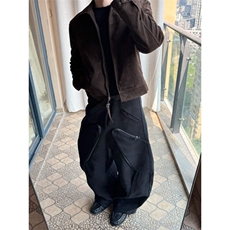 网图短款麂皮绒夹克秋季时尚外套1209-1-JK27-P78，男装夹克，星座1209-1