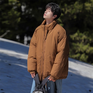 现货冬季美式休闲加厚雪山外套夹克立领纯色三防户外工装棉服图片