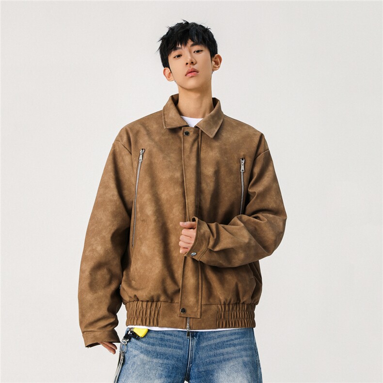 特批P80无差价美式潮牌解构感开衫外套男宽松休闲撞色夹克JK857，男装夹克，星座610B-1