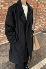 2026春中长款风衣宽松双排扣长款高级感外套男Q5579-TP85138，男装风衣，电商A102
