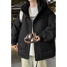Y9018-特P268羽绒服男加厚保暖防寒工装连帽潮流时尚休闲夹克男，男装夹克，电商D310B