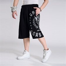 夏男士运动裤薄款休闲短裤七分裤加肥大码宽松中裤228-1款，男装休闲裤，星座802