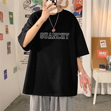DX17229-P20纯棉短袖t恤男大码半袖打底衫宽松体恤衫海报风，男装T恤，电商A040