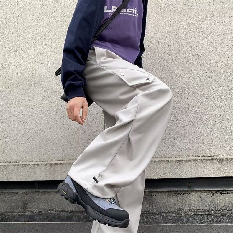 美式高街工装伞兵裤阔腿宽松休闲工装裤BJ35P48,男装休闲裤,星座1116-2