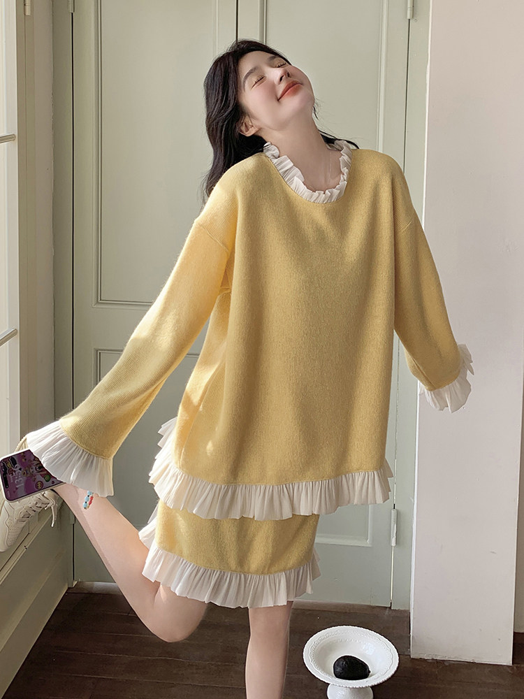 xian货·数据款2026春款荷叶边套装P140198,女装套装/套裙,2C262