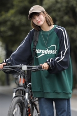 中性2025秋装圆领宽松长袖卫衣秋季情侣装外套潮S234-薄P58厚68，女装短外套，电商A233-1