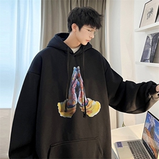 直播360克重磅美式印花卫衣Y186特P35同步供应华棉品质P45特，男装卫衣，电商A486