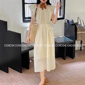 现货 压褶A版连衣裙,女装连衣裙,东町