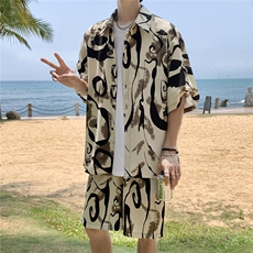 泼墨套装TZ77808特P45衬衫DCS77809特P27DK77810特P18套装控88，男装衬衫，星座227-7