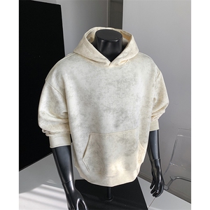 重磅全棉无帽绳450克水洗扎染连帽卫衣硬挺外套男 RH5304-P50图片