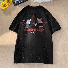 量大优供抖音视频支持得物配合二开美式满天星亮片短袖T恤MTX557，男装T恤，电商A486