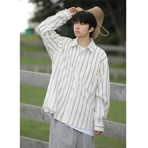 大货好品质灯芯绒条纹衬衫男宽松衬衣长袖港风CS7213P50控78
