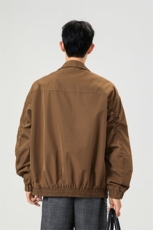 美式罗纹拼接袖子褶皱大码M-5XL教练夹克男JK78056P69控105，男装夹克，星座226-1