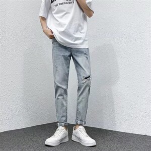 2023年新款男直筒休闲高弹小脚九分牛仔裤N115P45,男装牛仔裤,星座1116-2