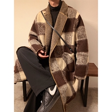 秋冬呢大衣双面穿外套加绒夹克加厚外套长款1016-1W97P168K198，男装夹克，星座1016-1（原电商B408-1）