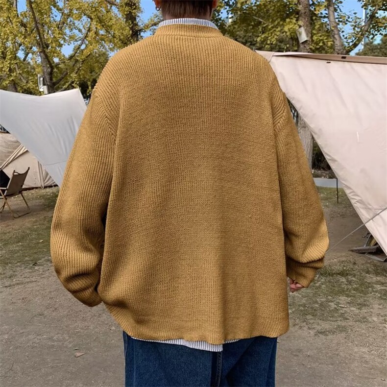 春秋ins针织衫外套男女潮牌复古港风宽松休闲百搭开衫B614P45,男装针织衫/毛衣,星座1116-2