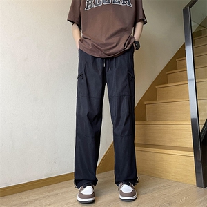工装裤夏季日系复古宽松冲锋裤男款高街潮牌直筒休闲裤 K7220-P36图片