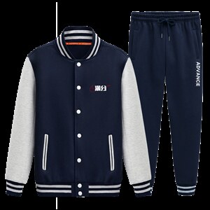 2025秋季新款棒球服运动装情侣学生大码班服XZ102A-4-8618-P95图片