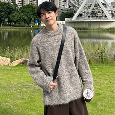 秋冬季新款加厚美式复古时尚提花宽松圆领套头针织毛衣男女气质，男装针织衫/毛衣，星座506A