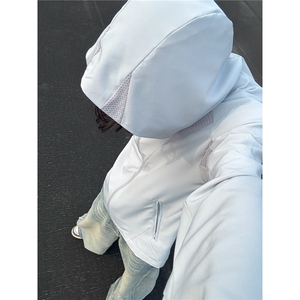 50+速干凉感防晒衣情侣夏季薄夹克连帽外套男装S427-连帽65立领58图片