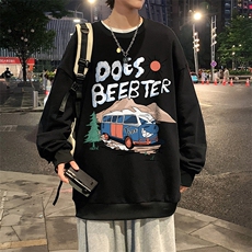 S6269-P28秋季圆领卫衣男大码韩版宽松长袖外套，男装卫衣，电商A040