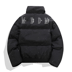 已注册潮牌抖音直播得物高品质痞帅满天星立领加厚棉衣M1373P100，男装棉衣，电商C408(原B339-1)