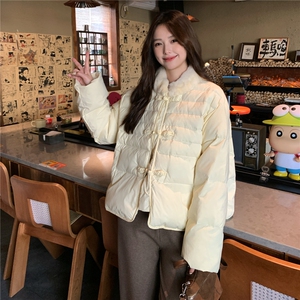 新品 米白色风立领羽绒服 2C273-1037-P220-K398图片