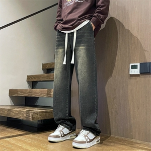 美式潮流高街复古宽松水洗牛仔裤K522 P50图片