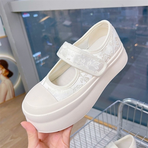 魔术贴玛丽珍鞋女2024夏季新款平底单鞋女休闲百搭时装鞋女图片