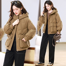 2025年冬季新款时尚简约显瘦棉服现货，女装棉衣/棉服，婷思杰（原婷想服饰）