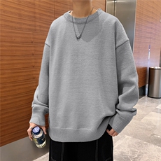 1港风新款宽松休闲中性情侣潮流纯色毛衣男外套7979P45加绒P55，男装针织衫/毛衣，星座226-2