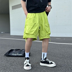 速干男大口袋针孔透气短裤宽松运动工装五分裤A329-K955-P58，男装牛仔裤，电商A329