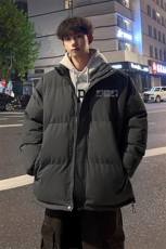 外景冬季加厚面包服男宽松保暖棉衣深灰百搭立领外套MF00431/P90，男装棉衣，电商B316
