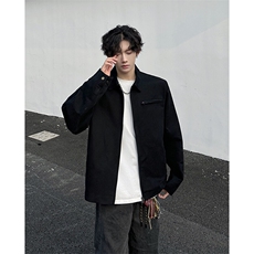 8XL-M春季水洗帆布短款夹克男生vintage美式复古工装外套JK003P98，男装夹克，电商B312