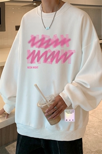 华夫格卫衣圆领卫衣男大码长袖t恤男外套 HW76321-P30加绒款-P40图片