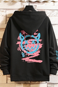 KS21178-P38 加绒款-P43 连帽开衫卫衣男运动外套大码班服 砖墙图片